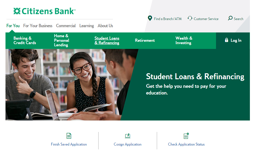 Citizens bank student loans sign in